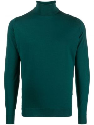 Пуловер от мерино вълна John Smedley зелено
