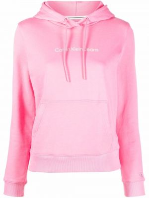 Пуловер с принтом Calvin Klein Jeans, розовый