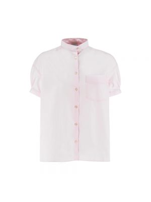 Koszula bawełniana Aspesi różowa