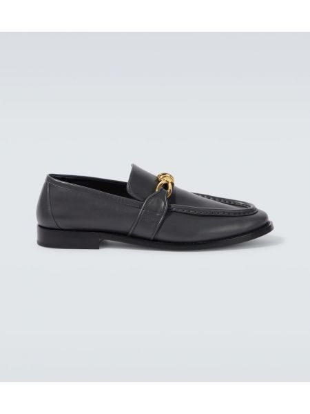 Skinn loafers Bottega Veneta svart