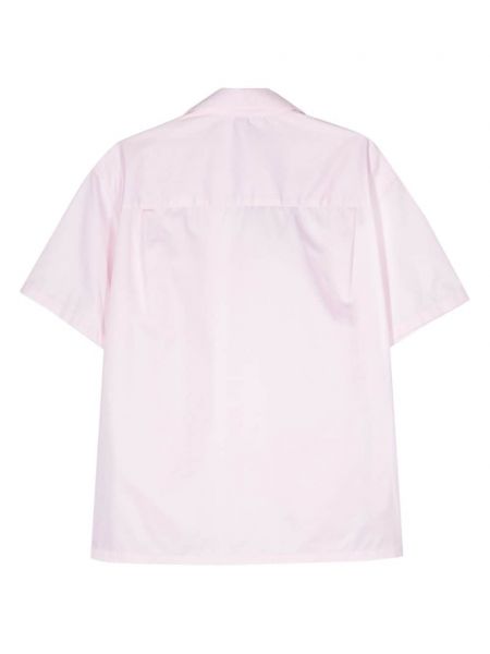 Kokvilnas krekls ar izšuvumiem Drôle De Monsieur rozā