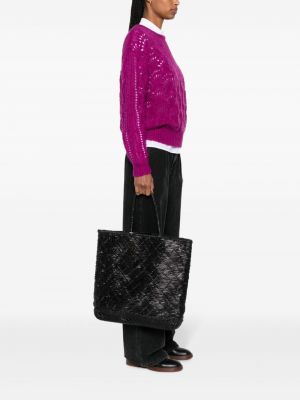 Leder shopper handtasche Dragon Diffusion schwarz