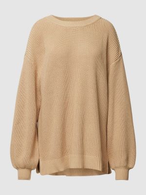 Dzianinowy sweter Minimum beżowy