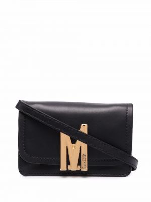 Usnjena pisemska torbica Moschino