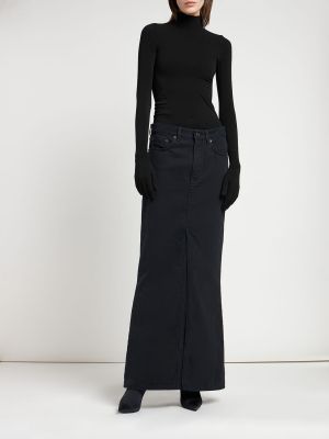 Bavlněné dlouhá sukně Balenciaga černé