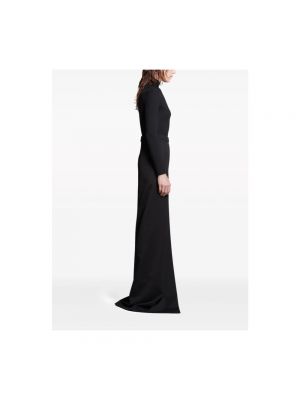 Falda larga de lana Balenciaga negro