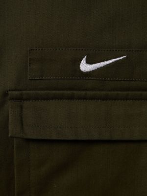 Pletená bavlnená košeľa Nike khaki