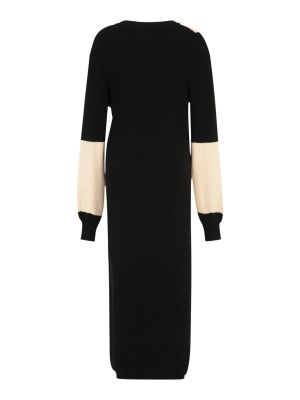 Πλεκτή φόρεμα Object Tall μαύρο