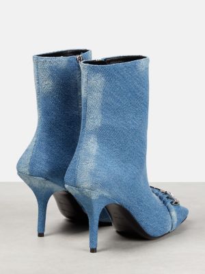 Плетени обувки до глезена Givenchy синьо