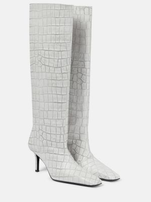 Stivali di gomma di pelle Acne Studios bianco