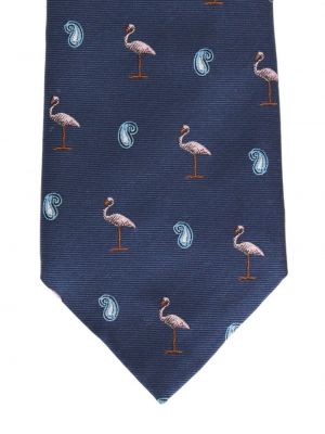 Žakárová kravata Etro modrá