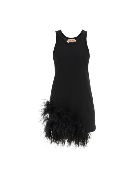 Sukienka mini w piórka N°21 czarna