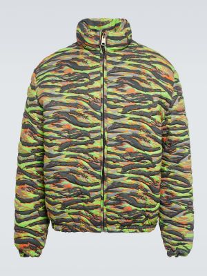 Gesteppte jacke aus baumwoll mit camouflage-print Erl grün