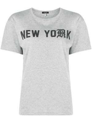 T-shirt con stampa R13 grigio