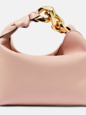 Δερμάτινη τσάντα ώμου Jw Anderson ροζ