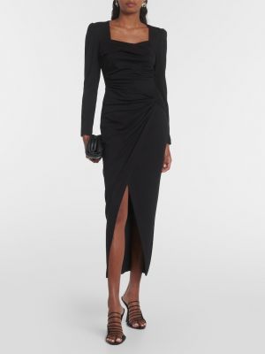 Платье миди из джерси Diane Von Furstenberg черное