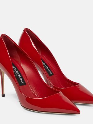 Pantofi cu toc din piele de lac Dolce&gabbana roșu