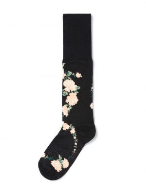 Žakárové ponožky Simone Rocha černé