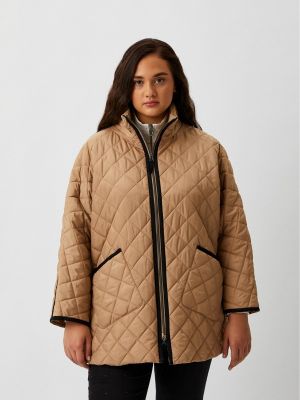 Утепленная демисезонная куртка Persona By Marina Rinaldi коричневая