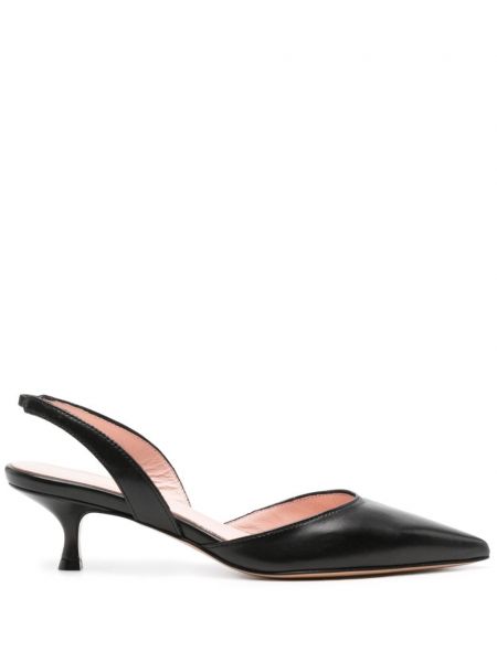 Slingback leder pumps Anna F. schwarz