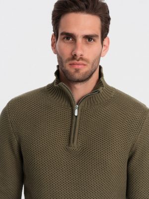 Pletený svetr Ombre khaki