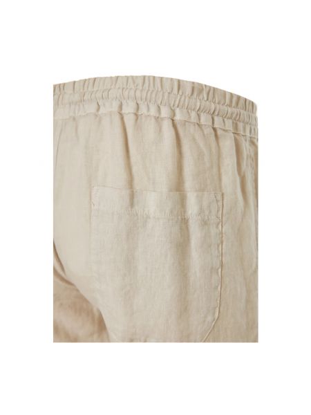 Pantalones de lino con bolsillos Fedeli beige