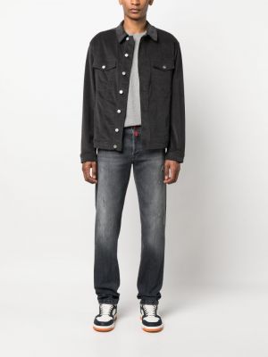 Distressed straight jeans Kiton schwarz
