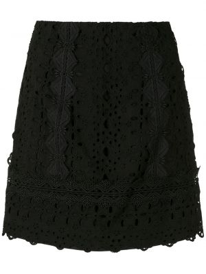 Přiléhavé mini sukně na zip Martha Medeiros - černá