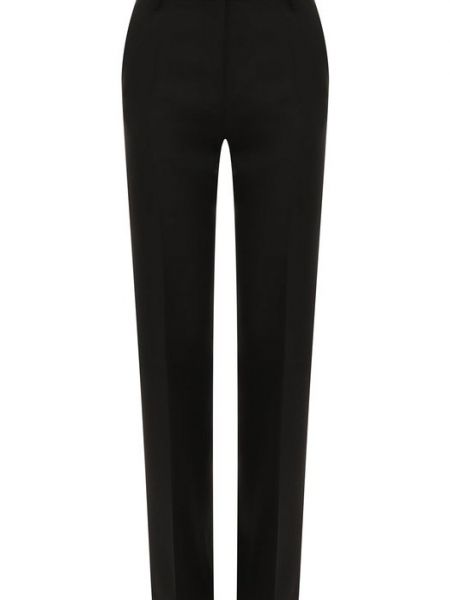 Шелковые шерстяные брюки Valentino черные