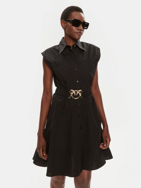 Φόρεμα σε στυλ πουκάμισο Pinko μαύρο