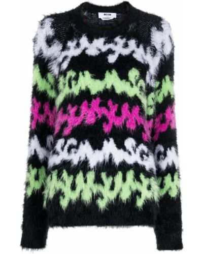 Pullover mit print Msgm schwarz