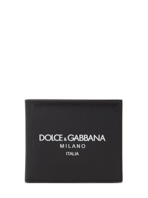 Portafoglio di pelle Dolce & Gabbana nero