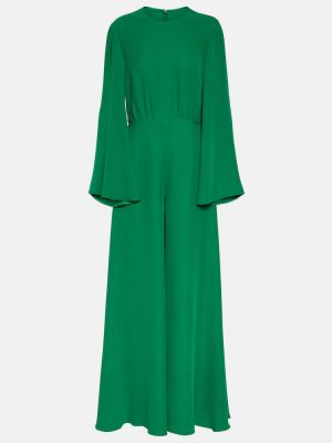 Μεταξωτή ολόσωμη φόρμα Valentino πράσινο