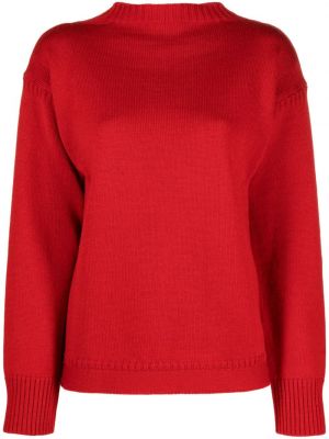 Sweter wełniany Toteme czerwony