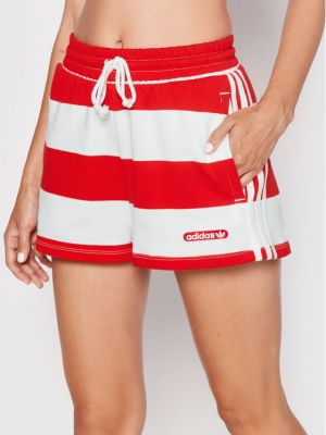 Shorts de sport Adidas rouge