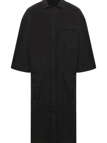 Черное хлопковое платье Dries Van Noten