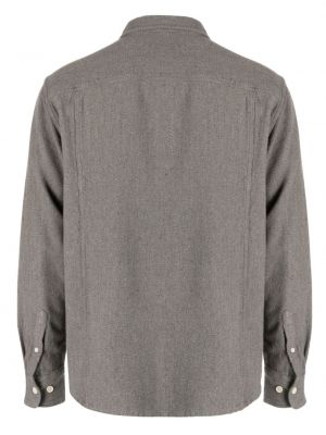 Flanell hemd aus baumwoll Corridor grau