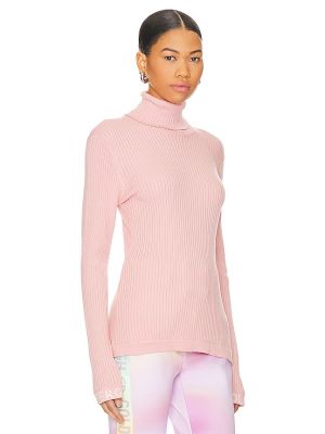 Jersey cuello alto de algodón de tela jersey Goldbergh rosa