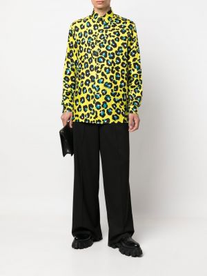Chemise à imprimé à imprimé léopard Versace