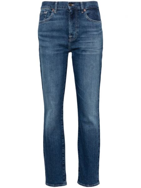 Slank jeans 7/8 7 For All Mankind blå