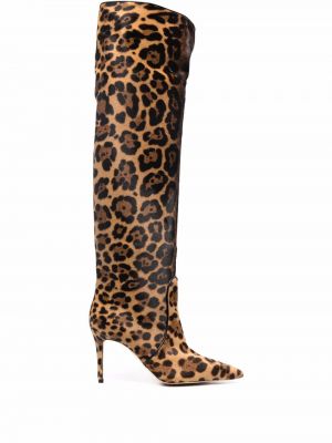 Členkové topánky s potlačou s leopardím vzorom Scarosso
