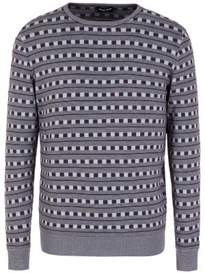 Volneni pulover s karirastim vzorcem Giorgio Armani