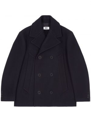 Veltinio paltas Mm6 Maison Margiela juoda