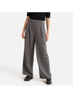 Pantalones de cintura alta Vero Moda gris
