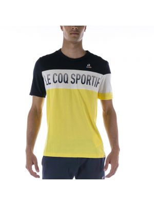 T-shirt in maglia Le Coq Sportif giallo