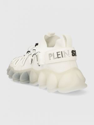 Sneakerși cu dungi de tigru Plein Sport alb