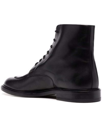 Krajkové šněrovací kotníkové boty Scarosso černé