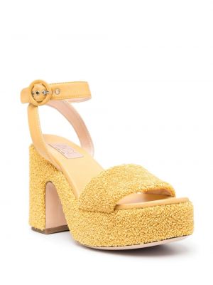 Kožené sandály Agl žluté