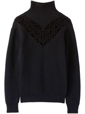 Памучен пуловер бродиран Jil Sander