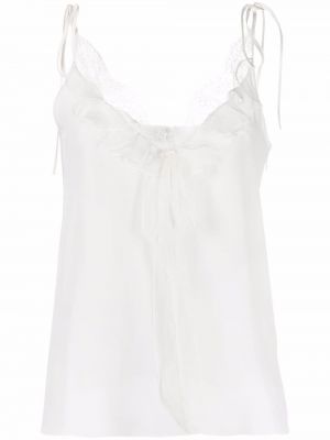 Top de encaje Alexander Mcqueen blanco